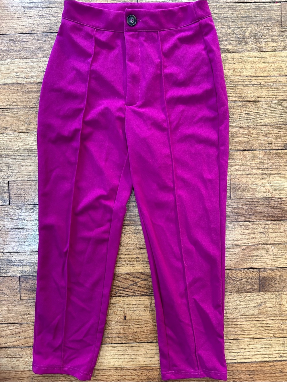 SHEIN Petite Small Fuchsia Tapered Dress Pants